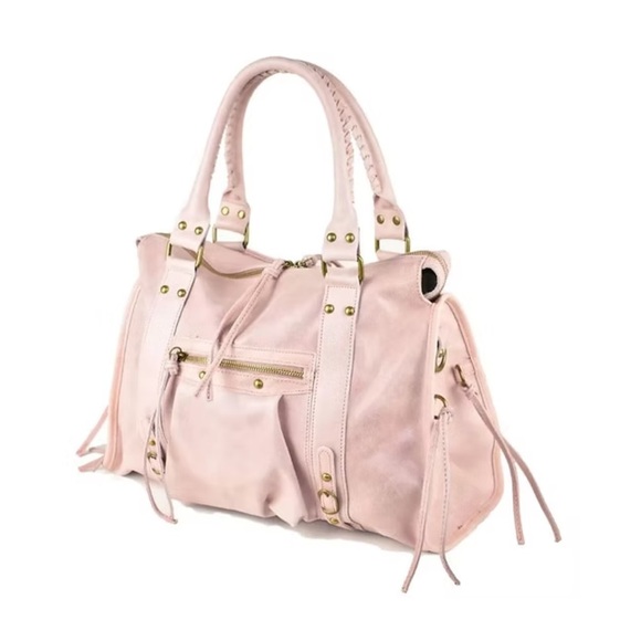 NWOT Vera Pelle Made in Italy Leather Motorcycle Style Bag - Picture 1 of 16